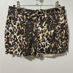 Joes Denim Shorts‎ Women Vintage Leopard Cut Off Raw Hem 3.5 in Animal